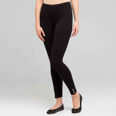 Capri Leggings with Snap Button Detail