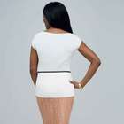 腰ベルト半袖ニットトップス, , small