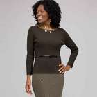 Maglia con cintura e scollo a barchetta, , small