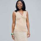 ノースリーブ胸元タックトップス, , small