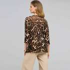 Cardigan con scollo a V e stampa animalier, , small