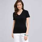 T-shirt a maniche corte con scollo a V, , small