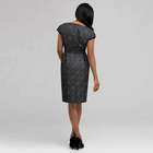 Robe encolure fendue avec bordure en velours, , small