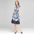 Robe à nouer à imprimé végétal flou, , small